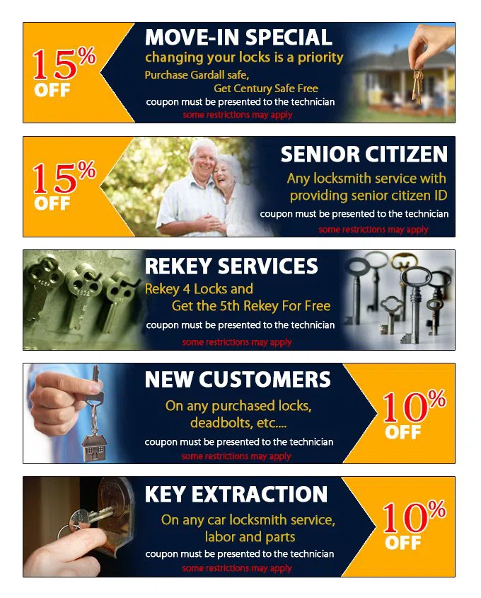 All day Locksmith Services, Inc , Hamilton, OH 513-845-0061 - coupon23-set-five